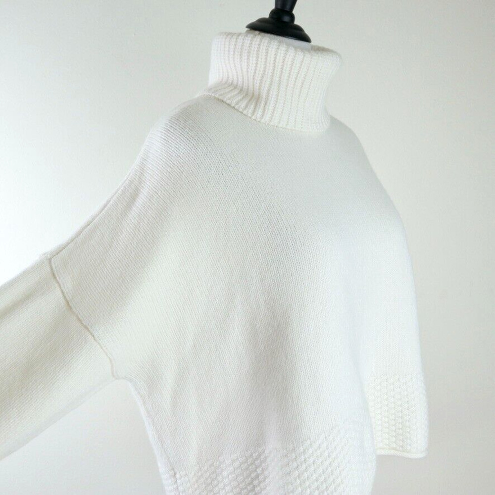 Madewell Size XL Sadler Turtleneck Sweater White Boxy Pullover #NH988 - Picture 6 of 11